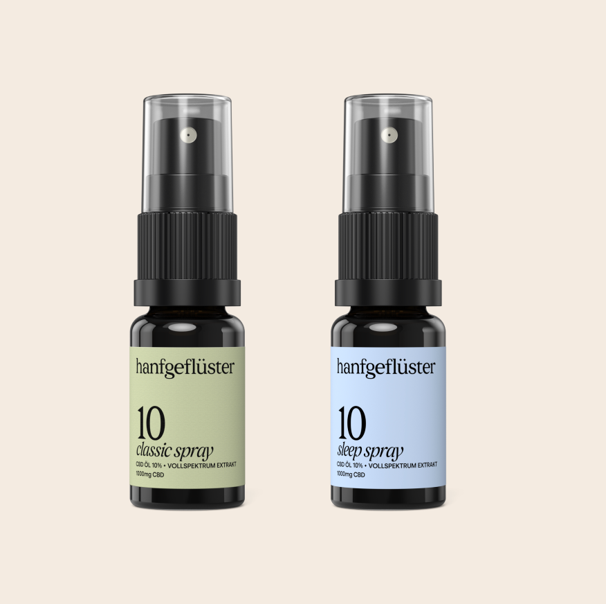 Set aus 10% CBD Classic Spray und 10% CBD Sleep Spray